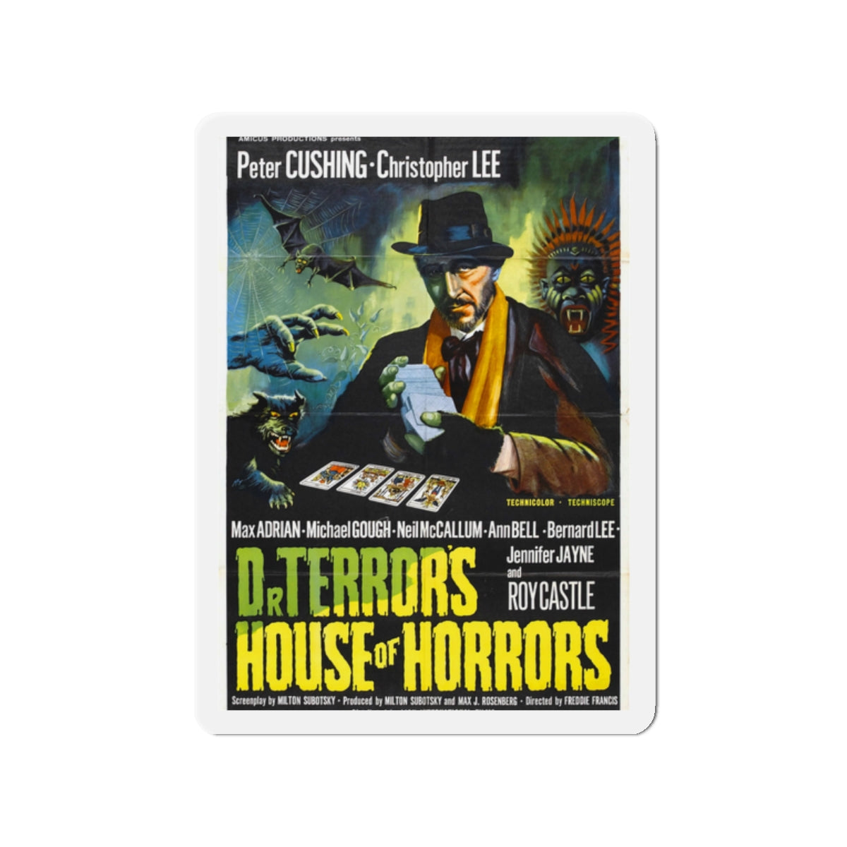 DR. TERROR'S HOUSE OF HORRORS (3) 1967 Movie Poster - Die-Cut Magnet-2" x 2"-The Sticker Space