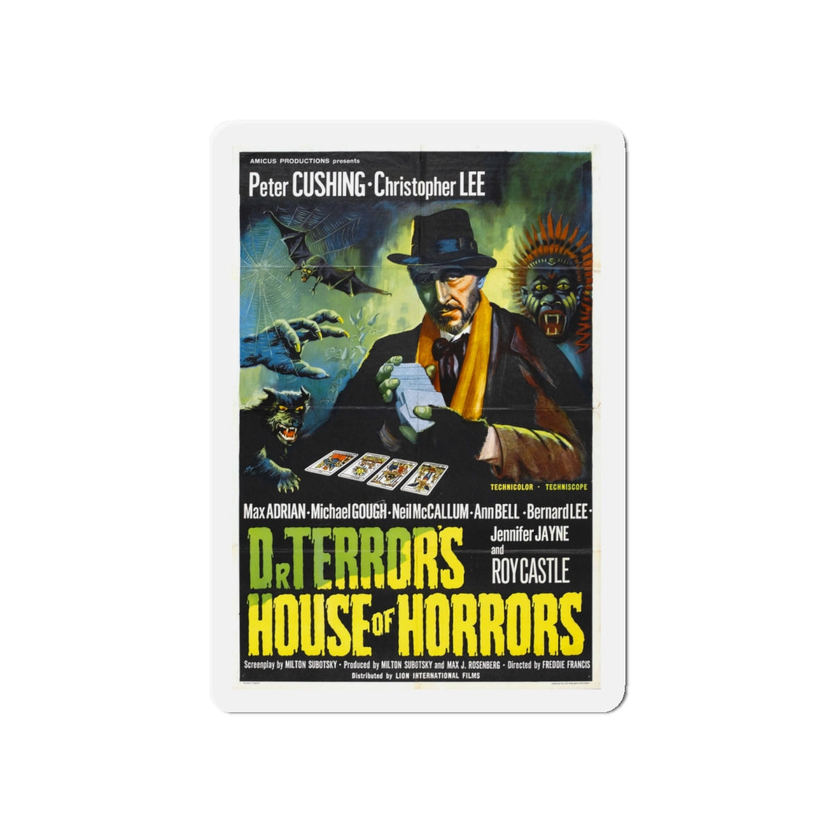 DR. TERROR'S HOUSE OF HORRORS (3) 1967 Movie Poster - Die-Cut Magnet-5" x 5"-The Sticker Space