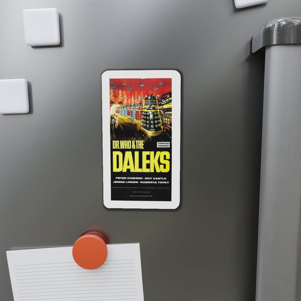 DR. WHO & THE DALEKS 1965 Movie Poster - Die-Cut Magnet-The Sticker Space