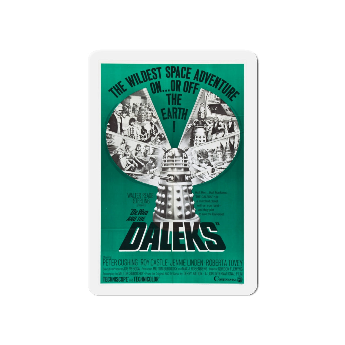 DR. WHO & THE DALEKS (2) 1965 Movie Poster - Die-Cut Magnet-5" x 5"-The Sticker Space