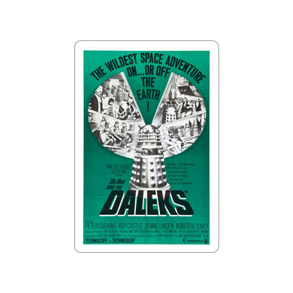 DR. WHO & THE DALEKS (2) 1965 Movie Poster STICKER Vinyl Die-Cut Decal-3 Inch-The Sticker Space