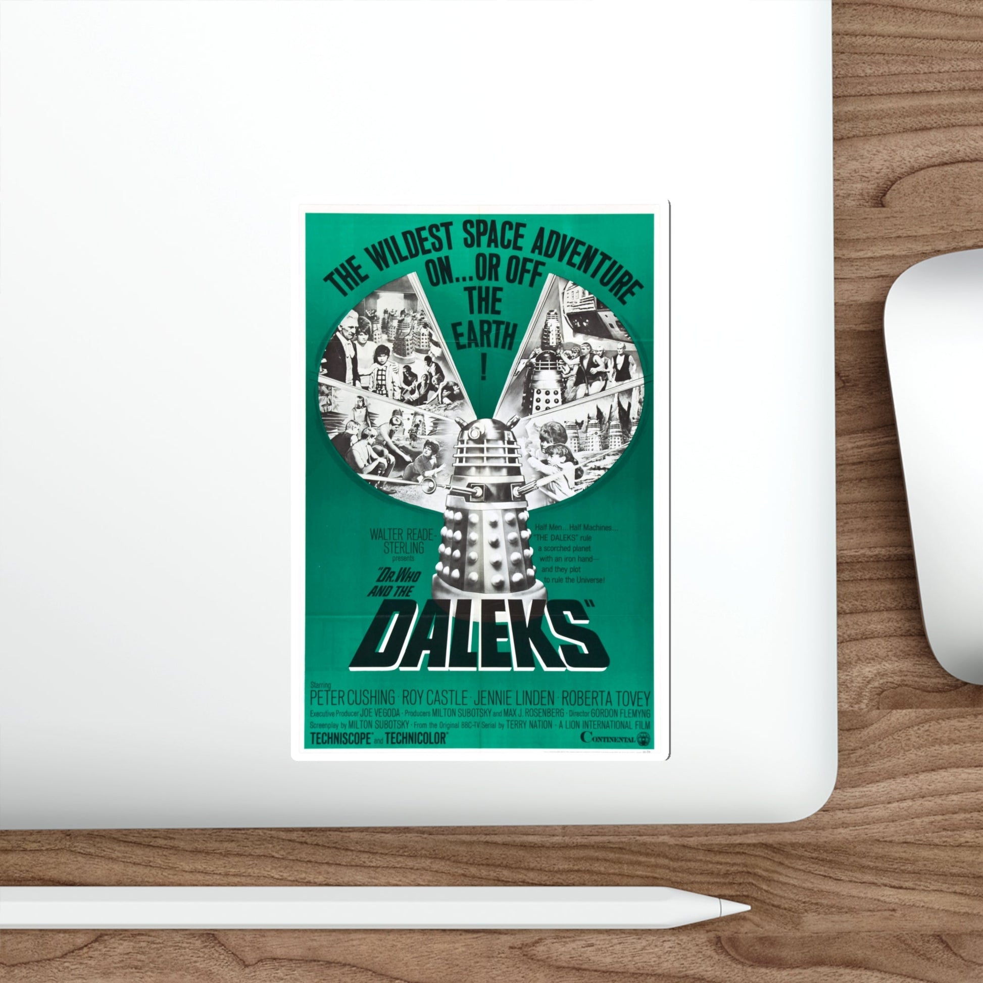 DR. WHO & THE DALEKS (2) 1965 Movie Poster STICKER Vinyl Die-Cut Decal-The Sticker Space