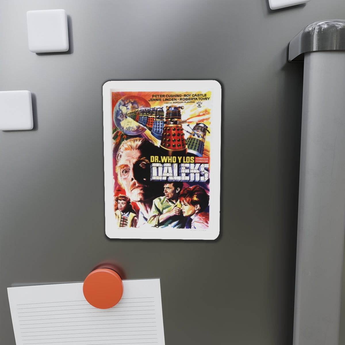 DR. WHO & THE DALEKS (SPANISH) 1965 Movie Poster - Die-Cut Magnet-The Sticker Space