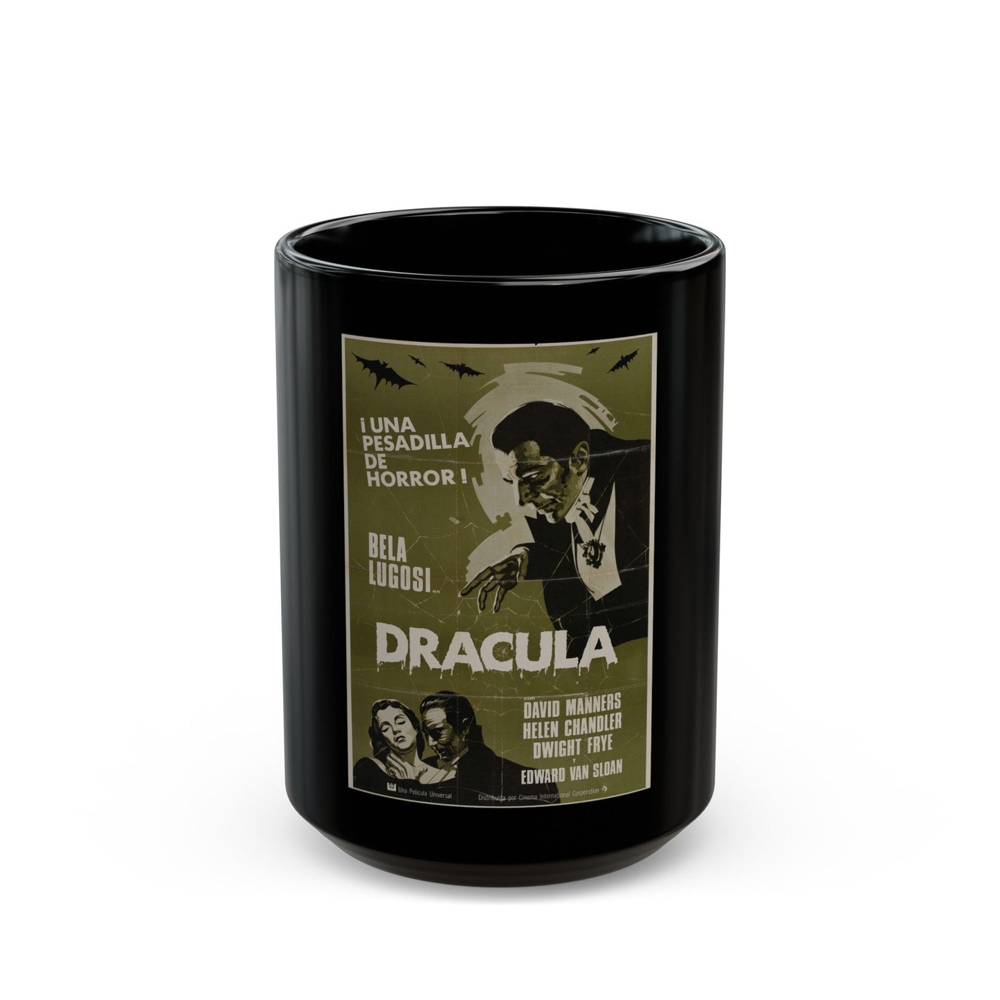 DRACULA 1931 Movie Poster - Black Coffee Mug-15oz-The Sticker Space