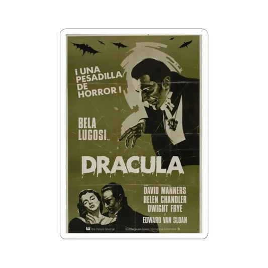 DRACULA 1931 Movie Poster - STICKER Vinyl Kiss-Cut Decal 2 Inch White - The Sticker Space
