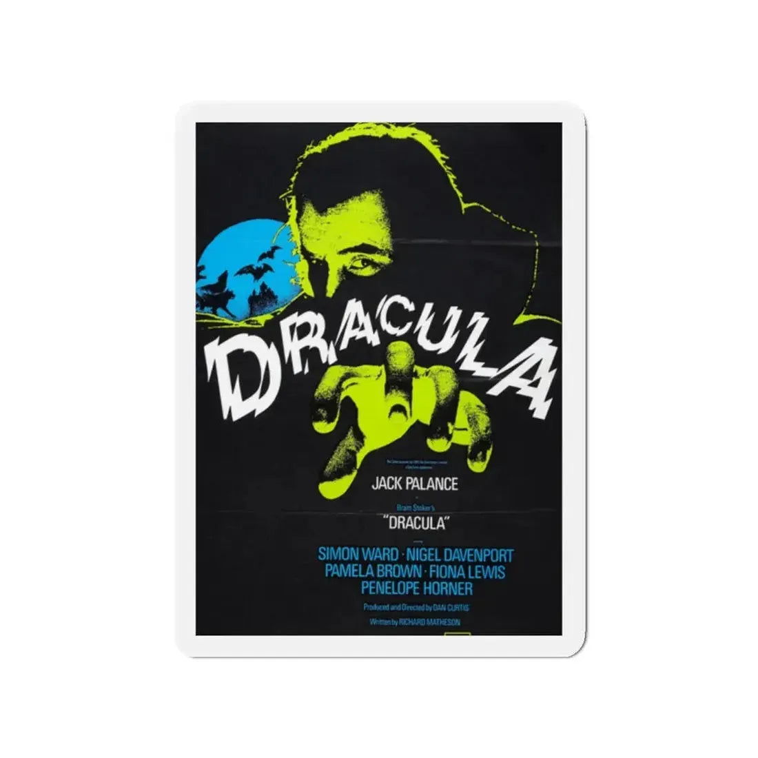 DRACULA 1973 Movie Poster - Refrigerator Magnet 2 Inch - The Sticker Space