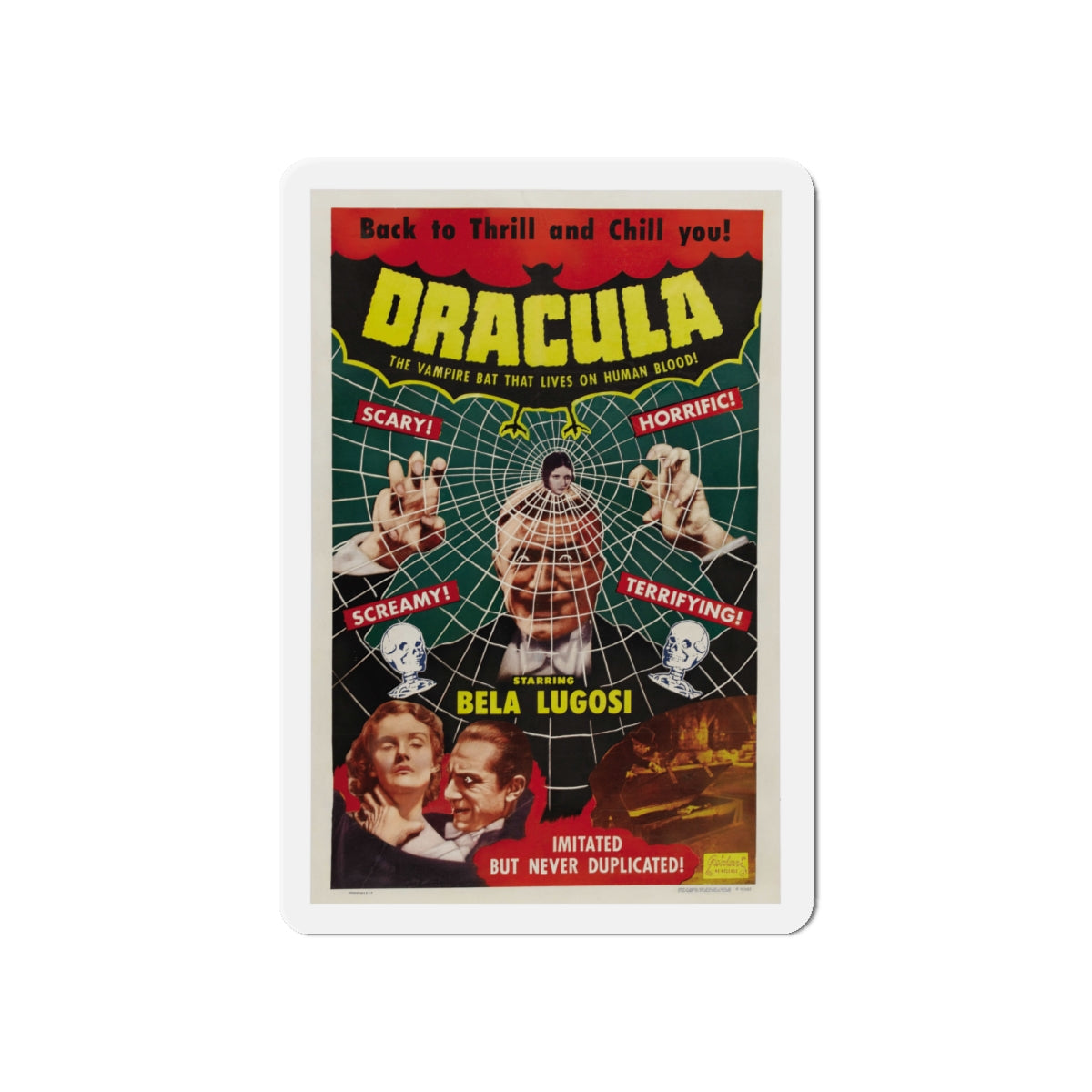 DRACULA (2) 1931 Movie Poster - Die-Cut Magnet-5" x 5"-The Sticker Space