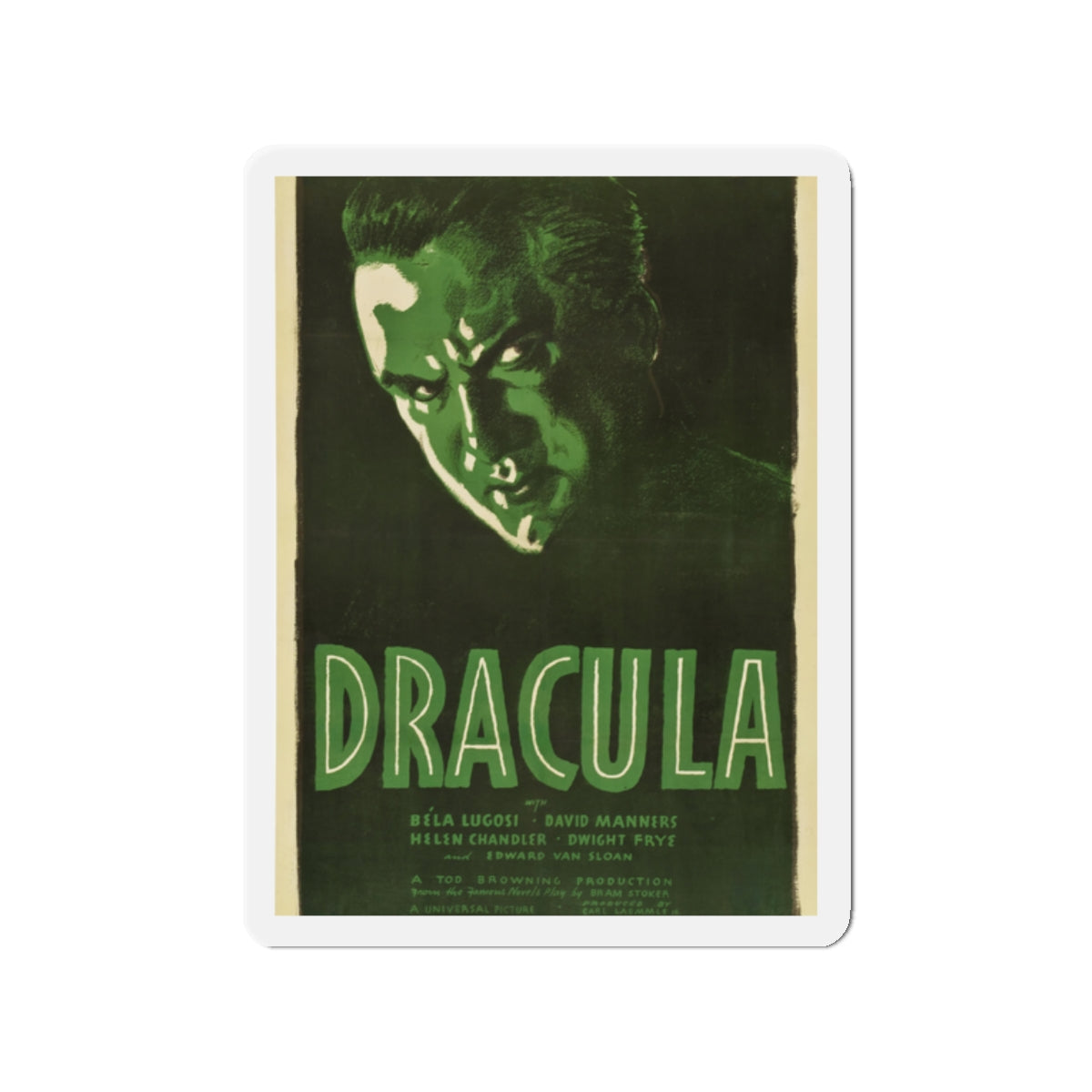 DRACULA (5) 1931 Movie Poster - Die-Cut Magnet-2" x 2"-The Sticker Space