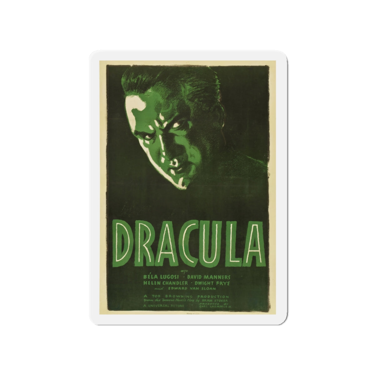 DRACULA (5) 1931 Movie Poster - Die-Cut Magnet-3" x 3"-The Sticker Space