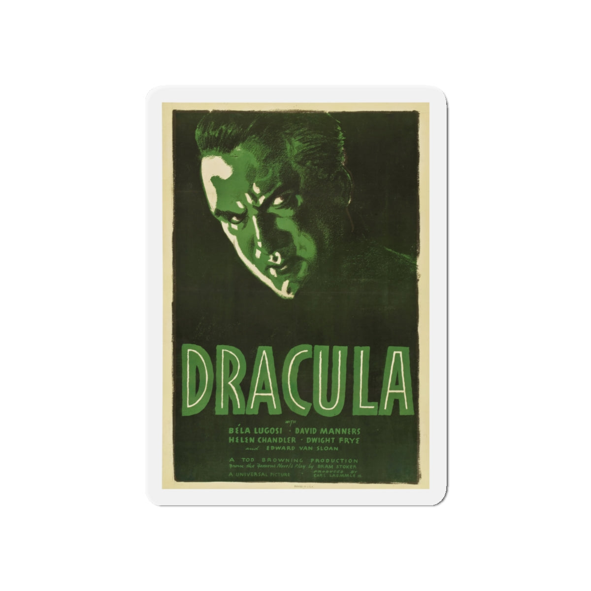 DRACULA (5) 1931 Movie Poster - Die-Cut Magnet-5" x 5"-The Sticker Space