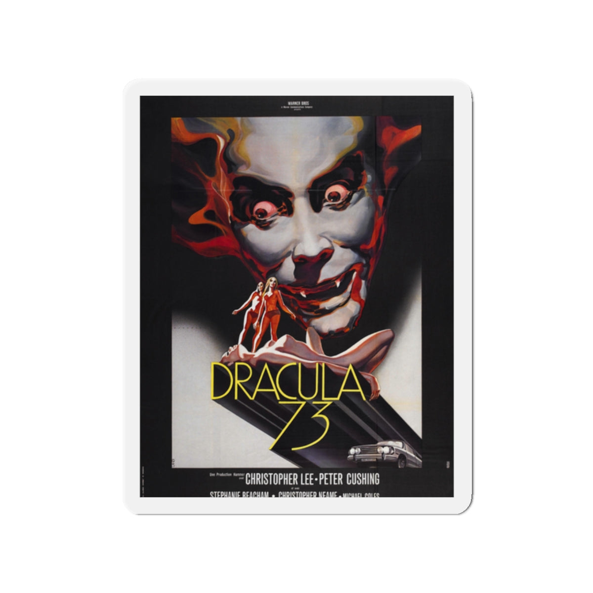 DRACULA A.D. 1972 (2) Movie Poster - Die-Cut Magnet-2" x 2"-The Sticker Space