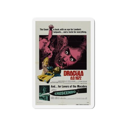 DRACULA A.D. 1972 + CRESCENDO Movie Poster - Die-Cut Magnet-4" x 4"-The Sticker Space