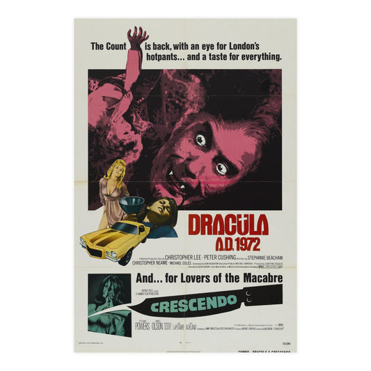 DRACULA A.D. 1972 + CRESCENDO - Paper Movie Poster-24″ x 36″ (Vertical)-The Sticker Space