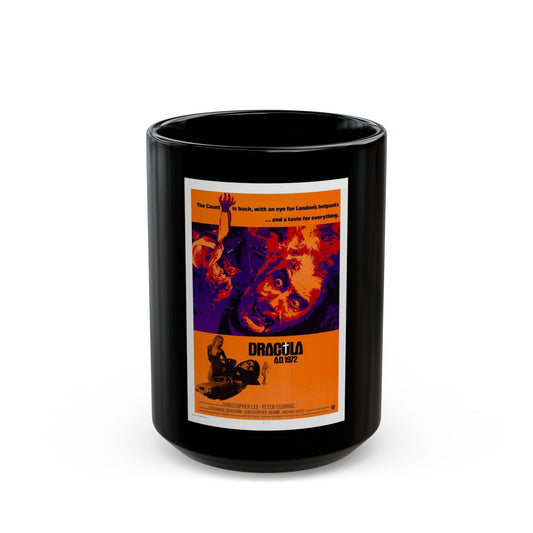 DRACULA A.D. 1972 Movie Poster - Black Coffee Mug-15oz-The Sticker Space