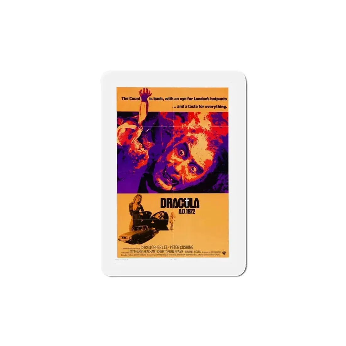 Dracula AD 1972 1972 Movie Poster Refrigerator Magnet 5 Inch - The Sticker Space