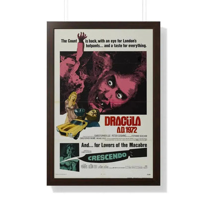 DRACULA A.D. 1972 + CRESCENDO - Framed Movie Poster 20" x 30" Walnut - The Sticker Space