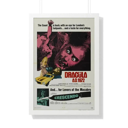DRACULA A.D. 1972 + CRESCENDO - Framed Movie Poster 20" x 30" White - The Sticker Space