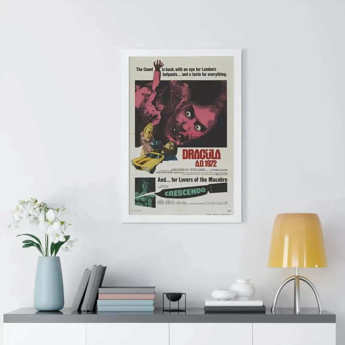 DRACULA A.D. 1972 + CRESCENDO - Framed Movie Poster - The Sticker Space