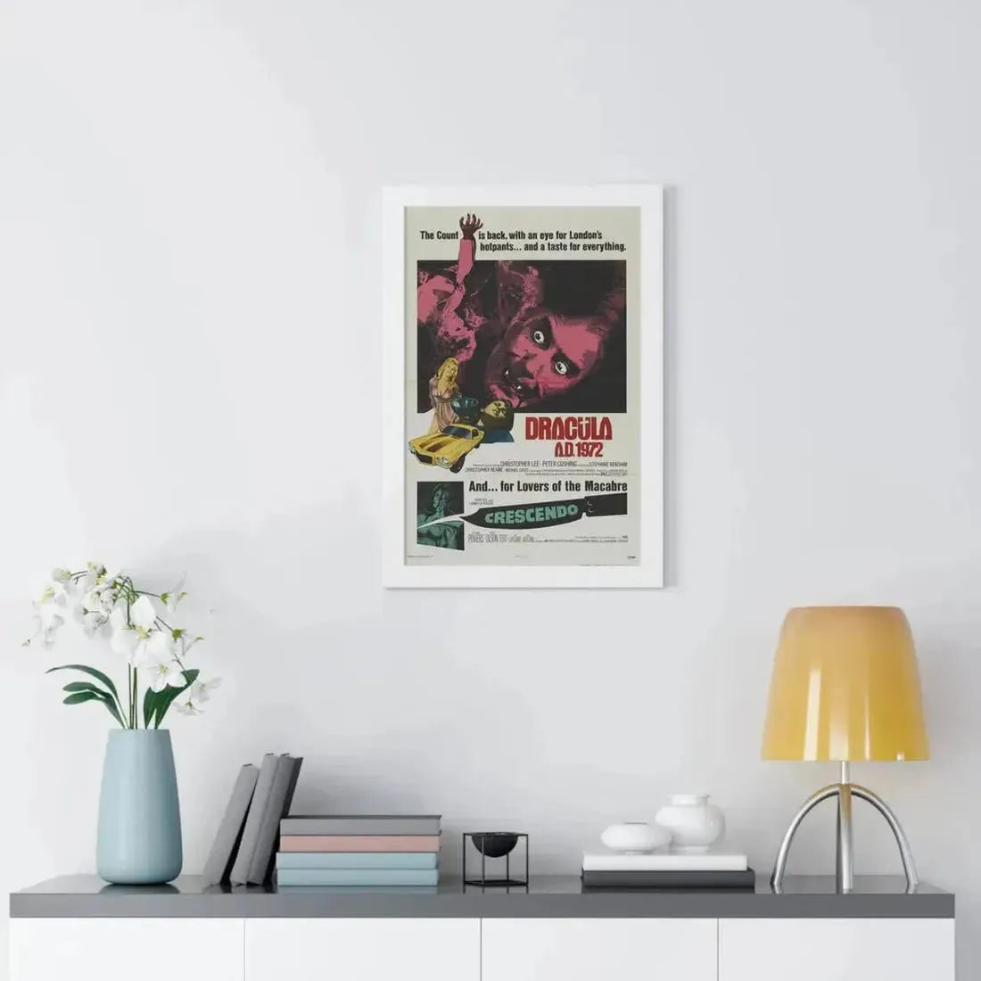 DRACULA A.D. 1972 + CRESCENDO - Framed Movie Poster - The Sticker Space