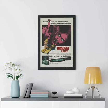 DRACULA A.D. 1972 + CRESCENDO - Framed Movie Poster - The Sticker Space