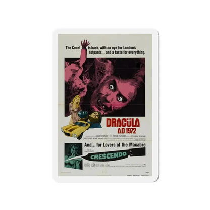 DRACULA A.D. 1972 + CRESCENDO Movie Poster - Refrigerator Magnet 3 Inch - The Sticker Space