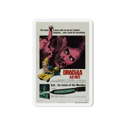 DRACULA A.D. 1972 + CRESCENDO Movie Poster - Refrigerator Magnet 6 Inch - The Sticker Space