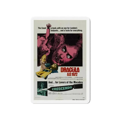 DRACULA A.D. 1972 + CRESCENDO Movie Poster - Refrigerator Magnet - The Sticker Space