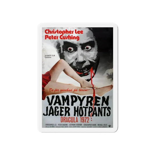 DRACULA A.D. 1972 (DANISH) Movie Poster - Refrigerator Magnet 6 Inch - The Sticker Space