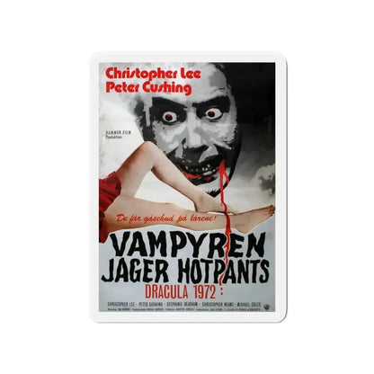 DRACULA A.D. 1972 (DANISH) Movie Poster - Refrigerator Magnet - The Sticker Space