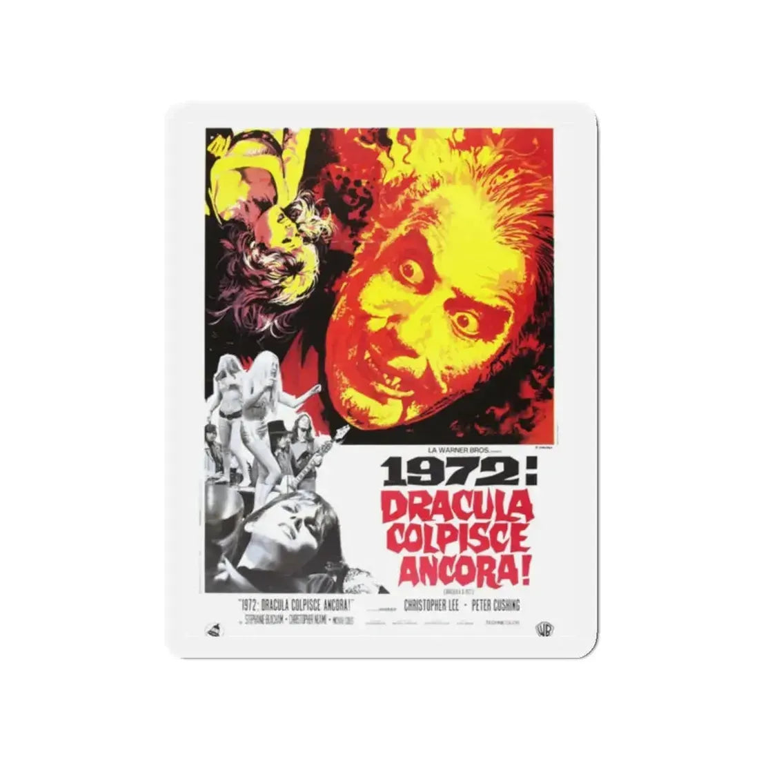 DRACULA A.D. 1972 (ITALIAN) 2 Movie Poster - Refrigerator Magnet 2 Inch - The Sticker Space