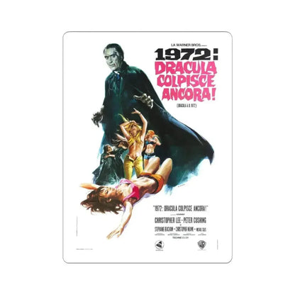 DRACULA A.D. 1972 (ITALIAN) Movie Poster - STICKER Vinyl Kiss-Cut Decal 3 Inch White - The Sticker Space