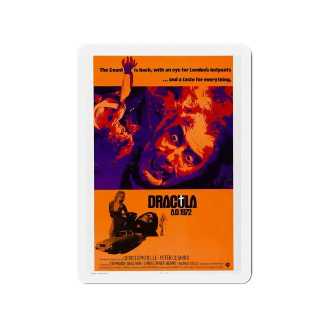 DRACULA A.D. 1972 Movie Poster - Refrigerator Magnet - The Sticker Space