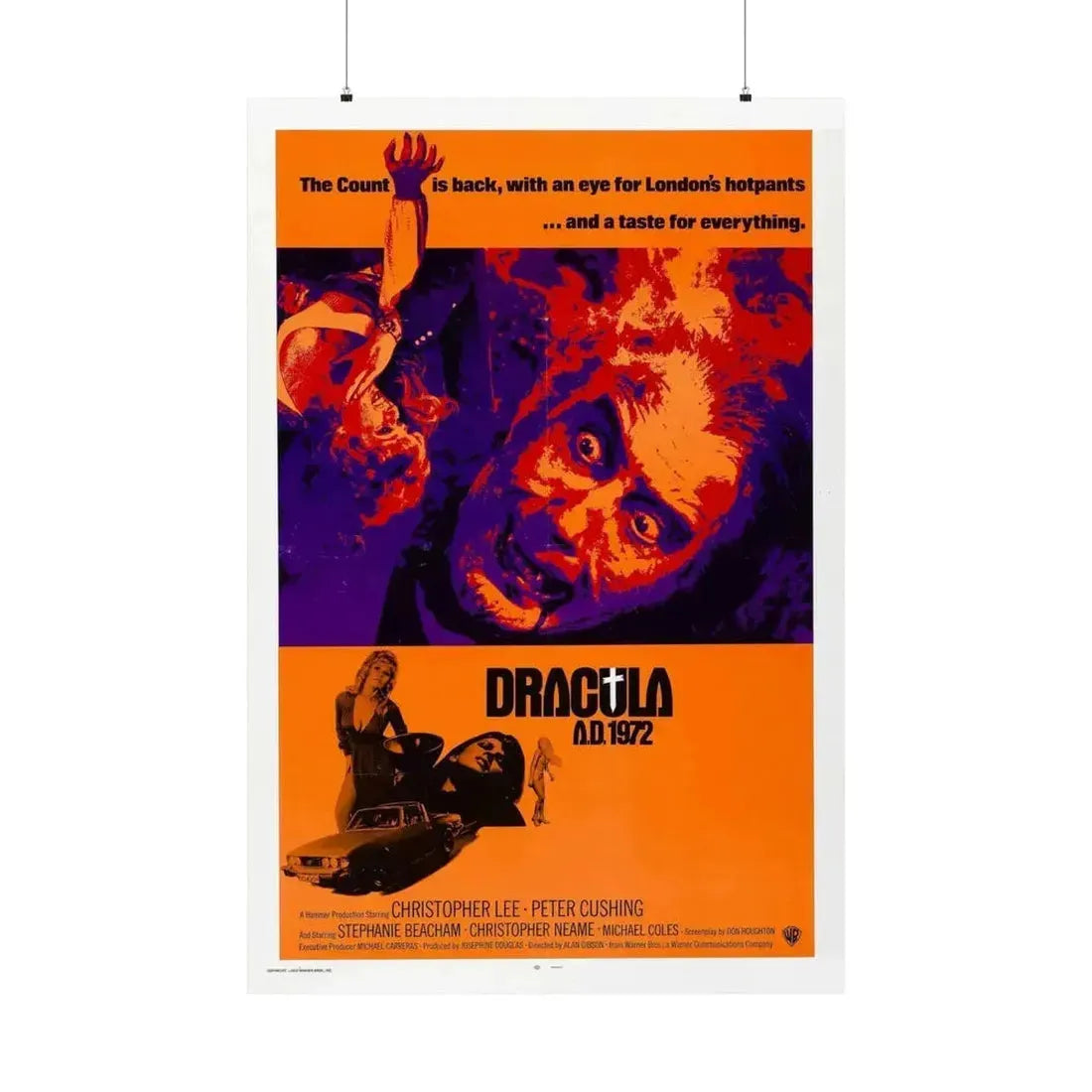 DRACULA A.D. 1972 - Paper Movie Poster - The Sticker Space