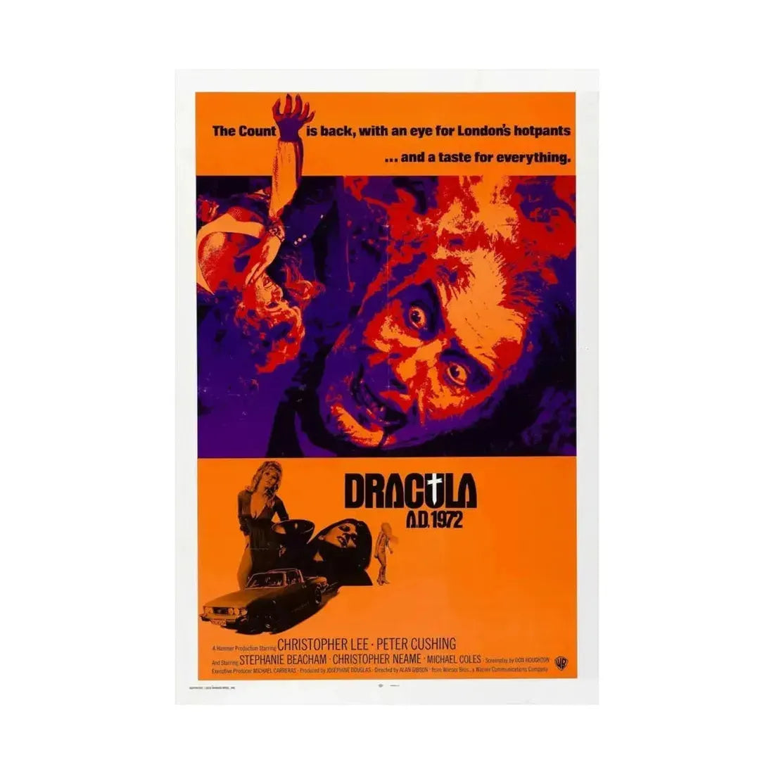 DRACULA A.D. 1972 - Paper Movie Poster - The Sticker Space