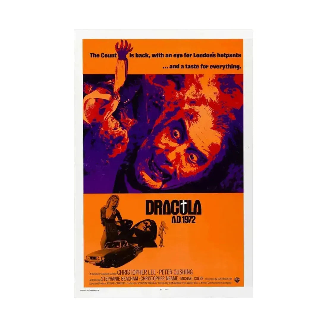 DRACULA A.D. 1972 - Paper Movie Poster - The Sticker Space