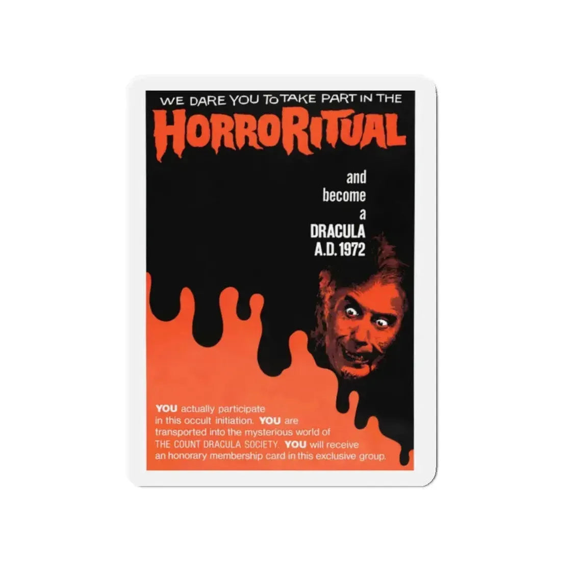 DRACULA A.D. 1972 (TEASER) Movie Poster - Refrigerator Magnet 2 Inch - The Sticker Space