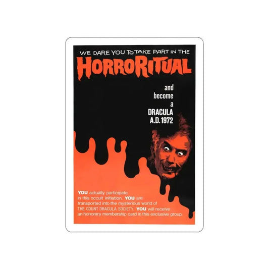 DRACULA A.D. 1972 (TEASER) Movie Poster STICKER Vinyl Die-Cut Decal 2 Inch - The Sticker Space