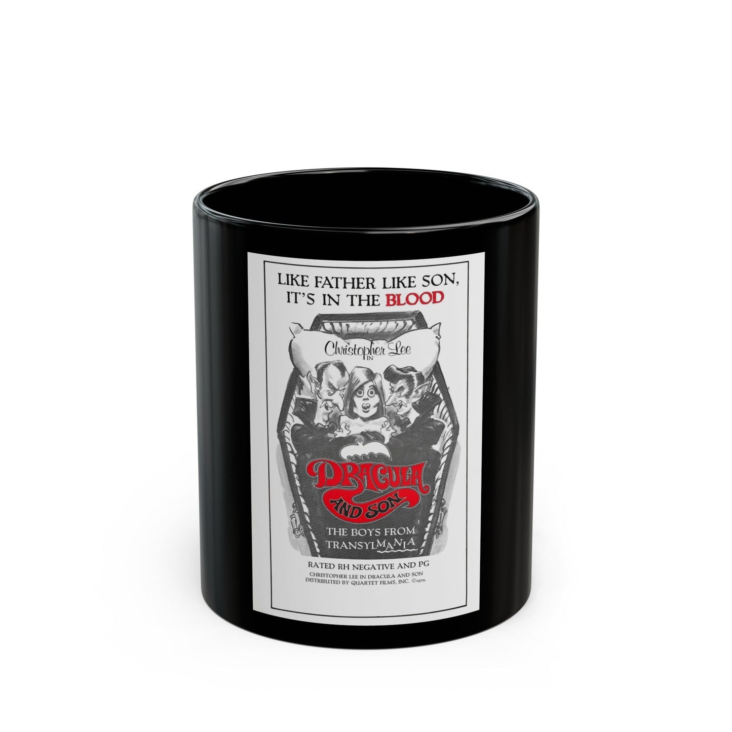 DRACULA AND SON 1976 Movie Poster - Black Coffee Mug-11oz-The Sticker Space