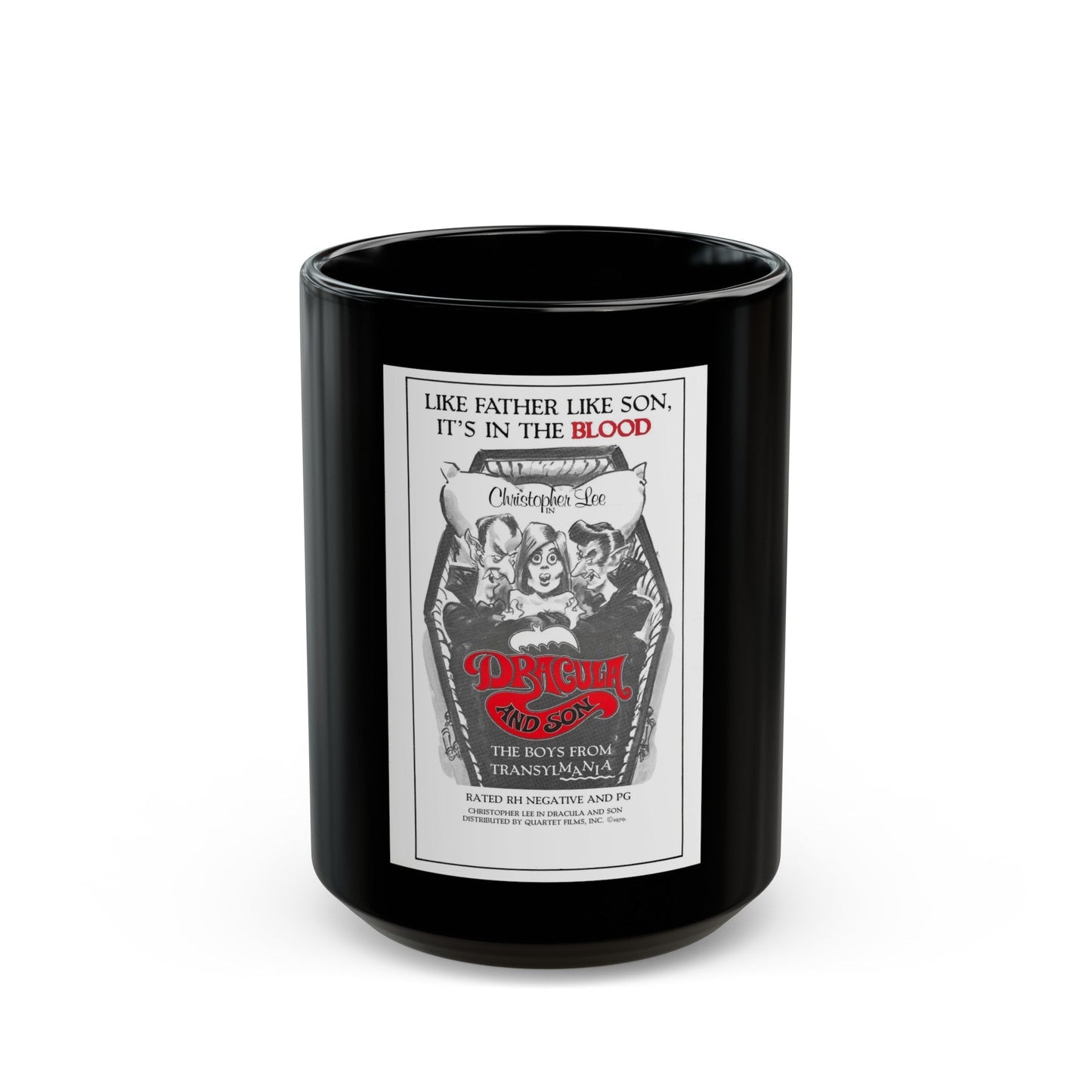 DRACULA AND SON 1976 Movie Poster - Black Coffee Mug-15oz-The Sticker Space