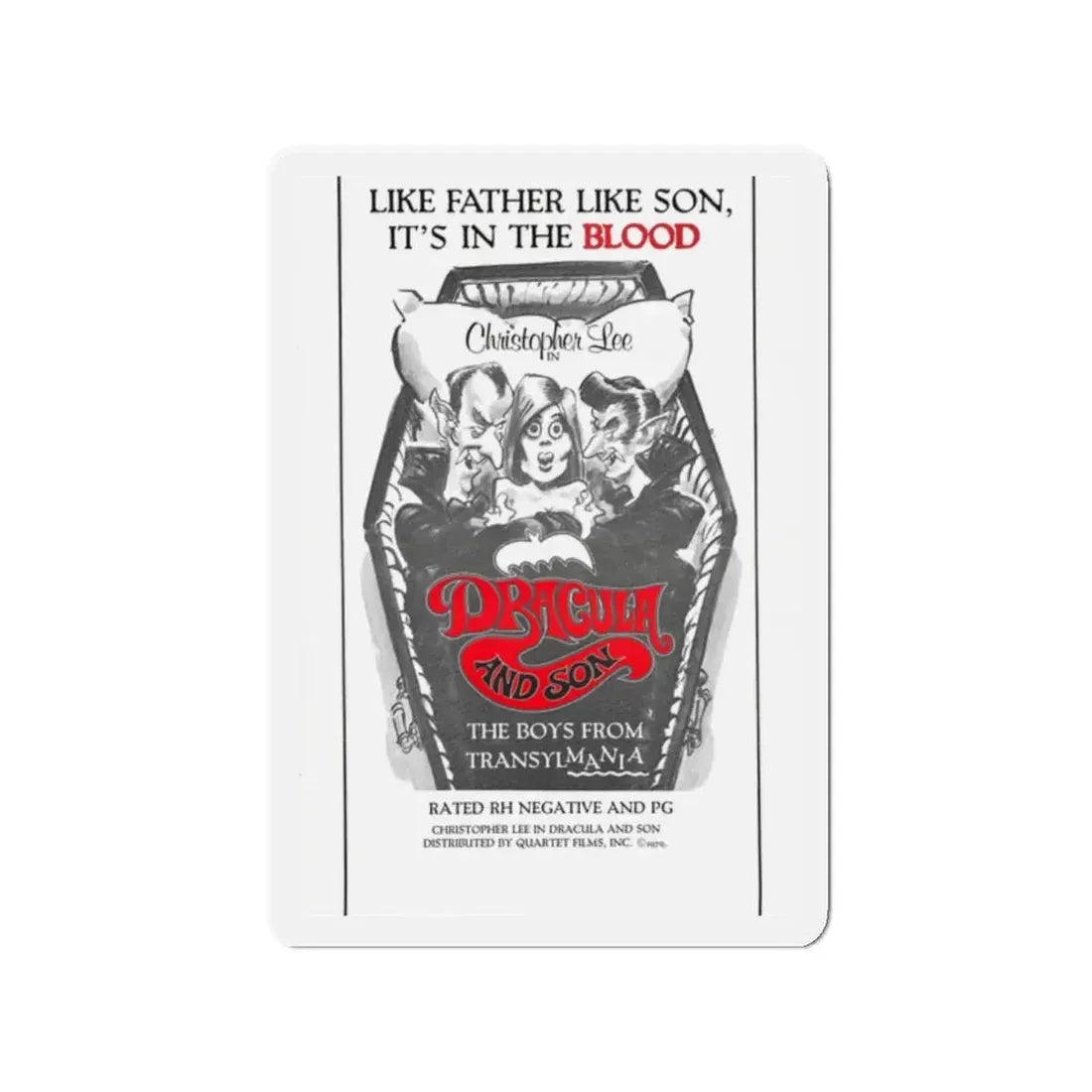 DRACULA AND SON 1976 Movie Poster - Refrigerator Magnet 2 Inch - The Sticker Space
