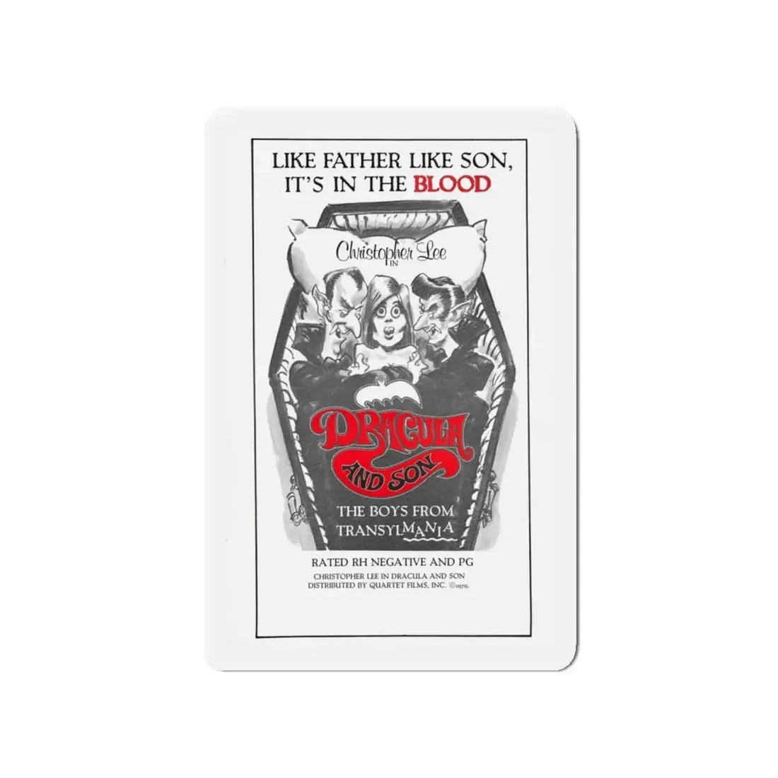 DRACULA AND SON 1976 Movie Poster - Refrigerator Magnet 4 Inch - The Sticker Space