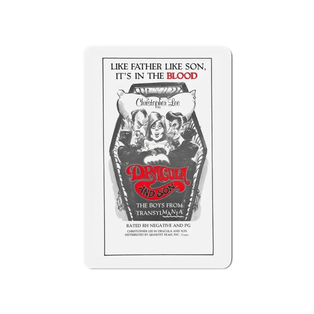 DRACULA AND SON 1976 Movie Poster - Refrigerator Magnet 5 Inch - The Sticker Space