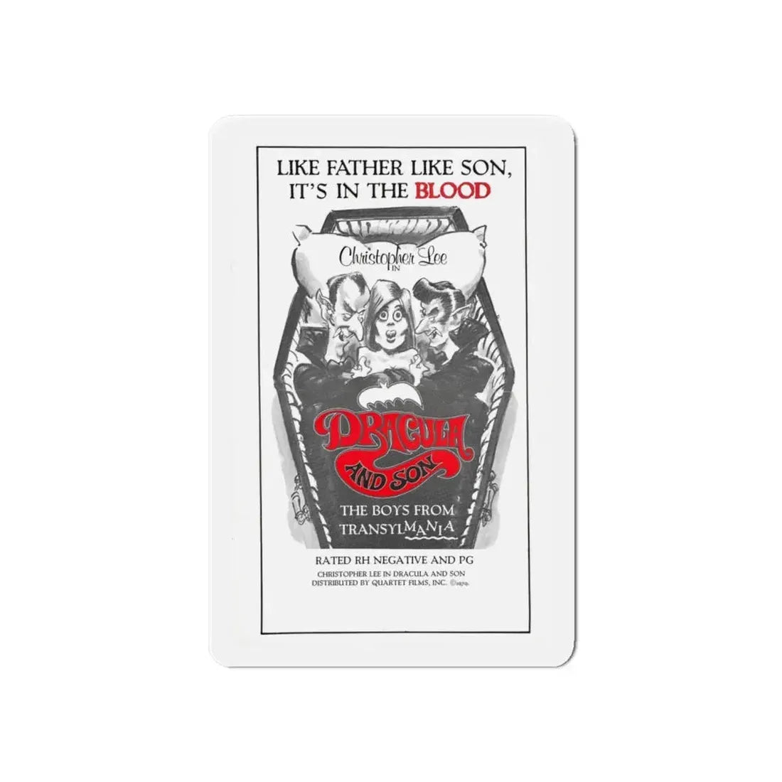 DRACULA AND SON 1976 Movie Poster - Refrigerator Magnet 6 Inch - The Sticker Space