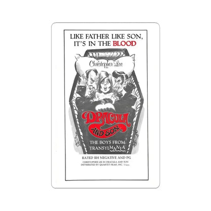DRACULA AND SON 1976 Movie Poster - STICKER Vinyl Kiss-Cut Decal 4 Inch White - The Sticker Space