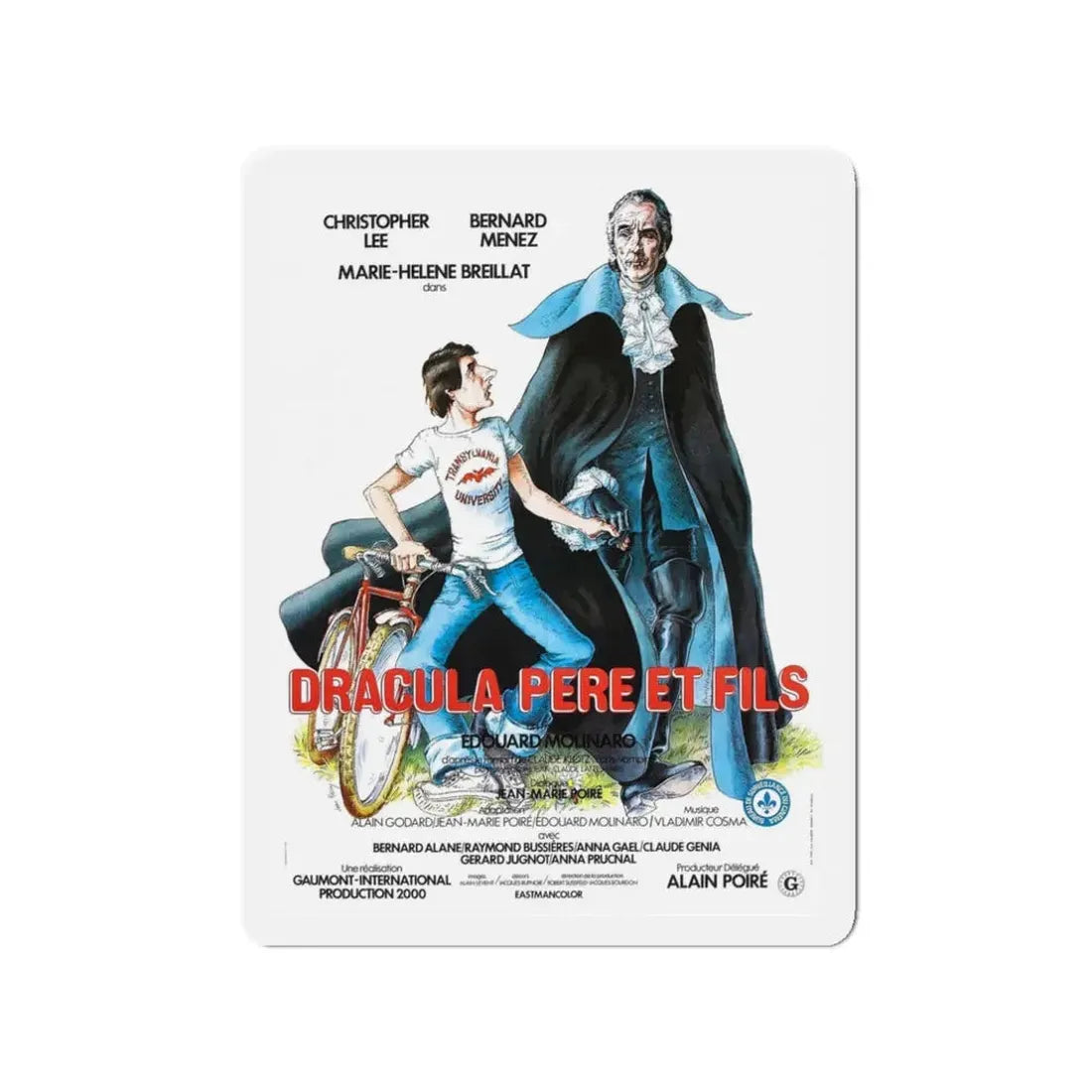 DRACULA AND SON (FRENCH) 1976 Movie Poster - Refrigerator Magnet 3 Inch - The Sticker Space