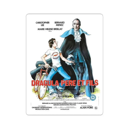DRACULA AND SON (FRENCH) 1976 Movie Poster - STICKER Vinyl Kiss-Cut Decal 6 Inch White - The Sticker Space