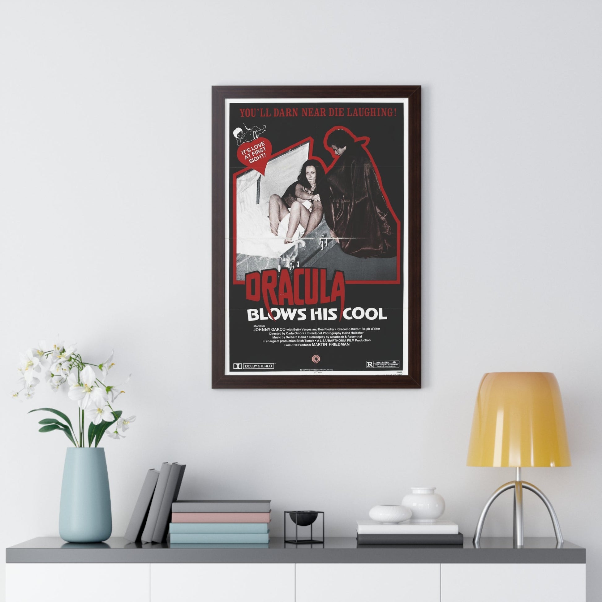 DRACULA BLOWS HIS COOL 1979 - Framed Movie Poster-The Sticker Space