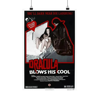 DRACULA BLOWS HIS COOL 1979 - Paper Movie Poster 12″ x 18″ Matte - The Sticker Space