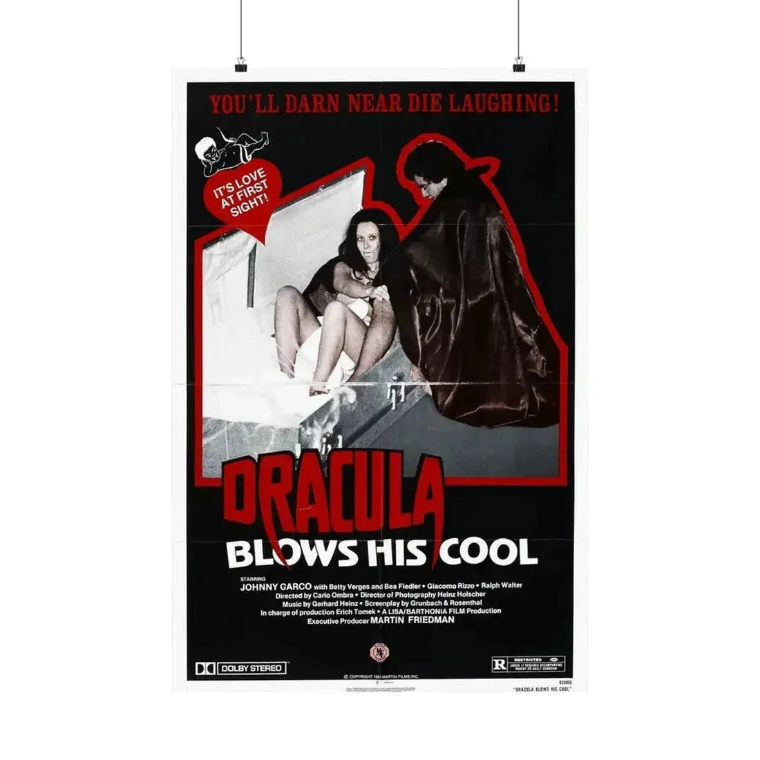 DRACULA BLOWS HIS COOL 1979 - Paper Movie Poster 24″ x 36″ Matte - The Sticker Space