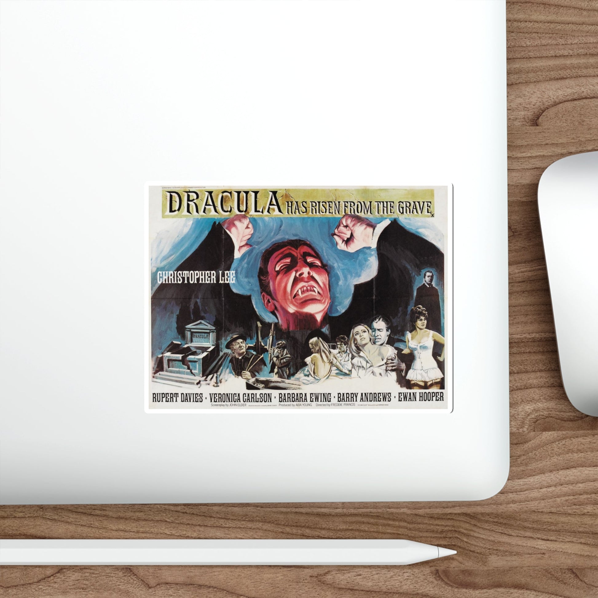 DRACULA HAS RISEN FROM THE GRAVE 1968 Movie Poster STICKER Vinyl Die-Cut Decal-The Sticker Space